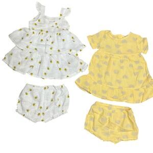 Koala Baby Girl's Dresses Cover Bee Yellow White Set Size 18 Months NWT